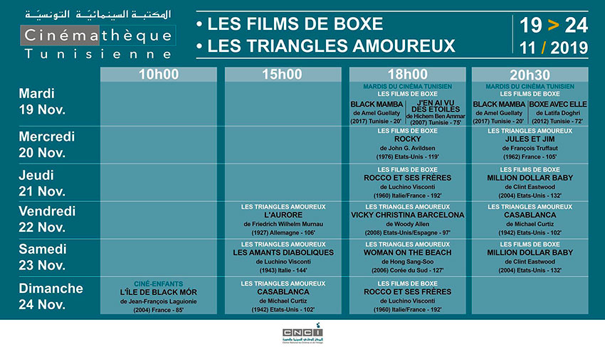 programme les films de boxe et les triangles amoureux