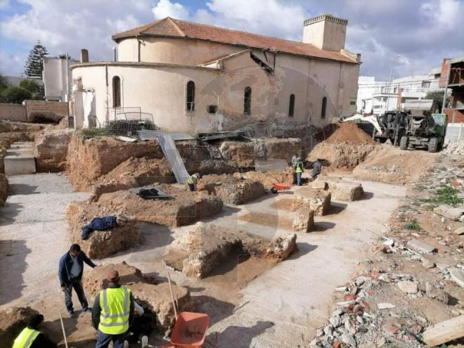 Site de l’église de Radès : Découverte de citernes datant des époques punique et carthaginoise 