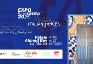 Affiche exposition «italianisances», la présence italienne dans l'architecture tunisienne